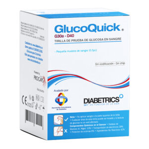 TIRAS REACTIVAS GLUCOQUICK * 50 UDS