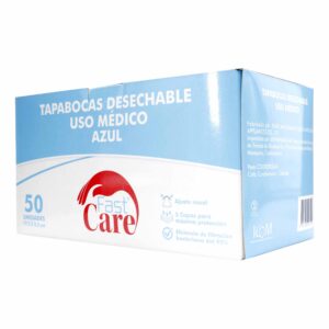TAPABOCAS AZUL FAST CARE 50 UN ICOM