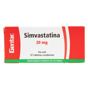 SIMVASTATINA 20 MG CAJ*10*TB*GF